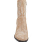 Bota feminina Lucky Brand Lakelon com tachas Western marrom tamanho 8,5 M