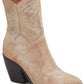 Bota feminina Lucky Brand Lakelon com tachas Western marrom tamanho 8,5 M