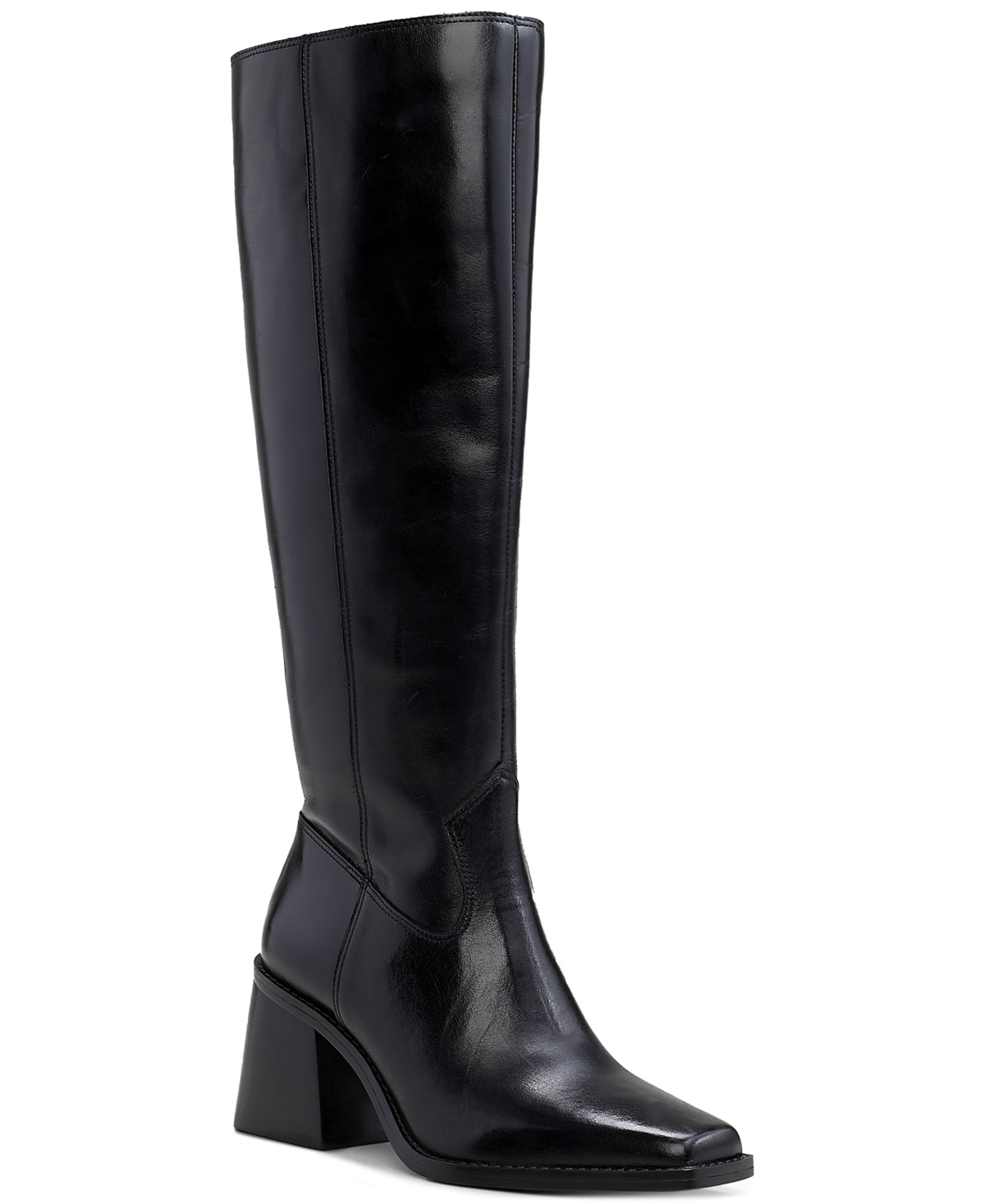 Bota feminina Vince Camuto Sangeti de cano alto, preta, tamanho 7