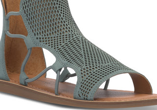 Sandálias femininas gladiadoras Lucky Brand Bartega Shoes em verde tamanho 7