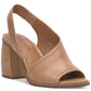 Lucky Brand Sandálias Femininas Assimétricas Slingback Marrom Tamanho 6,5 M