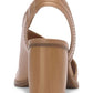 Lucky Brand Sandálias Femininas Assimétricas Slingback Marrom Tamanho 6,5 M