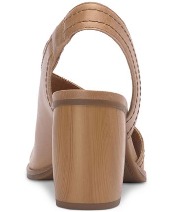 Lucky Brand Sandálias Femininas Assimétricas Slingback Marrom Tamanho 6,5 M