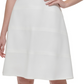 Vestido feminino Tommy Hilfiger com babados e mangas curtas, branco, tamanho 10