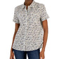 Camisa feminina Tommy Hilfiger de algodão com botões frontais, branca, tamanho pequeno