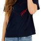 Camiseta Tommy Hilfiger Feminina Signature Heart Graphic Azul Tamanho Grande