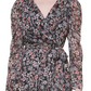 Vestido midi metálico de chiffon feminino Tommy Hilfiger, preto, tamanho 14