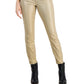 Calça jeans skinny feminina Tommy Hilfiger Tribeca com tornozelo metálico, amarela