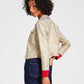 Jaqueta Trucker Cropped Tommy Hilfiger Feminina Amarela Tamanho X-G