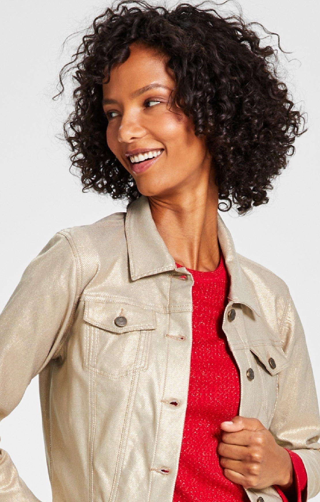 Jaqueta Trucker Cropped Tommy Hilfiger Feminina Amarela Tamanho Médio