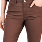 Calça jeans skinny com zíper e bolsos Tommy Hilfiger feminina, marrom, tamanho 16