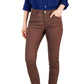 Calça jeans skinny com revestimento Tommy Hilfiger feminina, marrom, tamanho 8