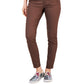Calça jeans skinny com revestimento Tommy Hilfiger feminina, marrom, tamanho 8