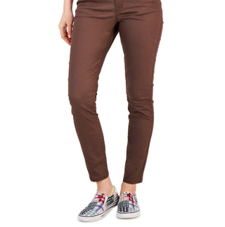 Calça jeans skinny com revestimento Tommy Hilfiger feminina, marrom, tamanho 8