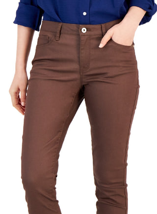 Calça jeans skinny com revestimento Tommy Hilfiger feminina marrom