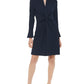 Vestido curto canelado feminino Tommy Hilfiger para usar no trabalho, preto, tamanho 12, pequeno