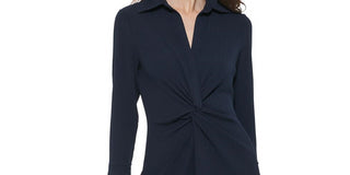 Vestido curto canelado feminino Tommy Hilfiger para usar no trabalho, preto, tamanho 12, pequeno