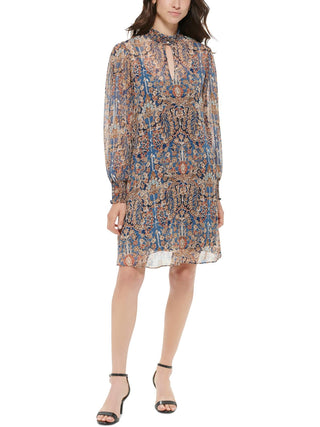 Vestido Tommy Hilfiger Feminino Estampado Azul Tamanho 2