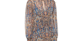 Vestido Tommy Hilfiger Feminino Estampado Azul Tamanho 2