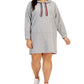 Vestido com capuz otomano feminino Tommy Hilfiger cinza tamanho 3X