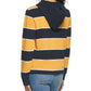 Tommy Hilfiger Rugby Stripe Manga Longa com Capuz Feminino Azul Tamanho Médio