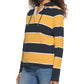 Tommy Hilfiger Rugby Stripe Manga Longa com Capuz Feminino Azul Tamanho Médio