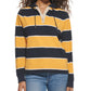 Tommy Hilfiger Rugby Stripe Manga Longa com Capuz Feminino Azul Tamanho Médio