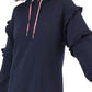 Vestido moletom feminino Tommy Hilfiger com mangas franzidas e tamanho grande, azul