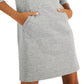 Vestido moletom com capuz e manga comprida Tommy Hilfiger feminino cinza tamanho GG