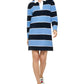 Vestido Tommy Hilfiger Feminino com Gola Rugby Azul Tamanho Grande