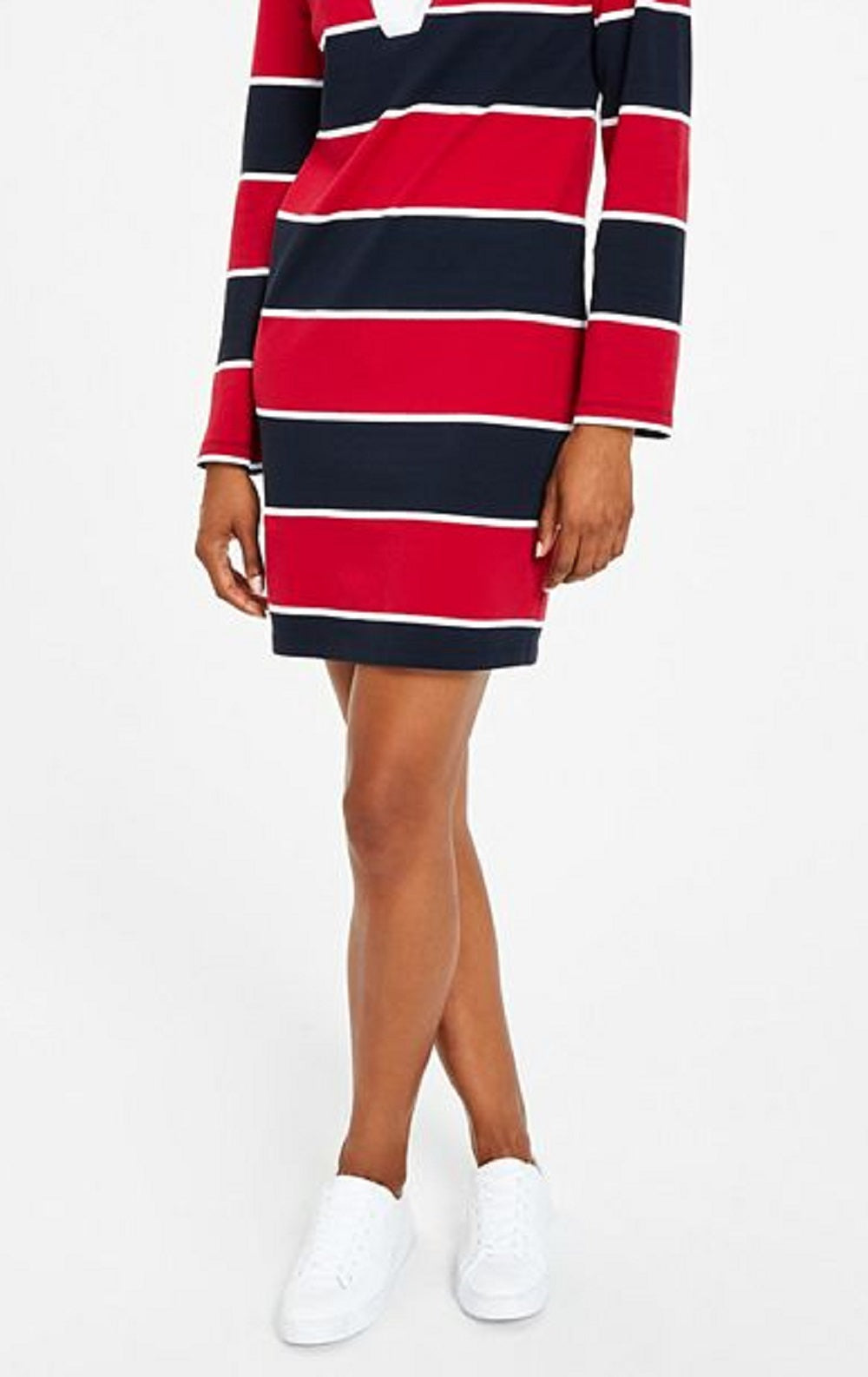 Vestido Tommy Hilfiger Feminino com Gola Rugby Azul Tamanho Grande