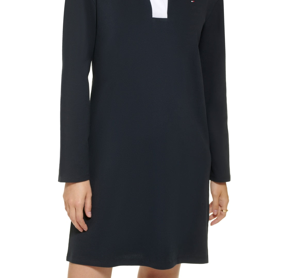 Vestido Tommy Hilfiger Feminino Johnny Collar Rugby Azul Tamanho P
