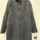 Casaco Tommy Hilfiger Feminino de abotoamento simples com gola alta, cinza, tamanho pequeno, extragrande