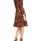 Vestido-camisa feminino Tommy Hilfiger em jersey fosco com estampa paisley, preto, tamanho 12