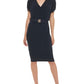 Vestido midi tubinho Tommy Hilfiger Work Feminino Azul Tamanho 16