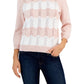 Tommy Hilfiger Suéter Feminino de Algodão Manga 3/4 Rosa Tamanho Médio
