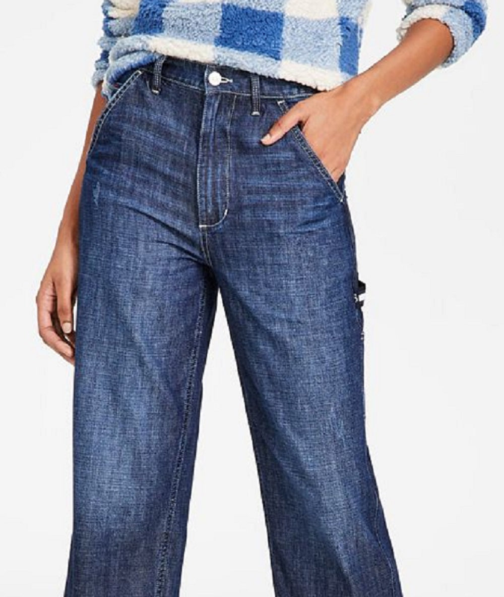 Calça jeans feminina Tommy Jeans Cotton Carpenter azul tamanho 29