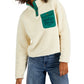Tommy Jeans Feminino Quarter Snap Sherpa Pullover Branco Tamanho X-G
