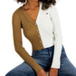 Tommy Jeans Feminino Gola V Pulôver Colorblock Suéter Bege Tamanho X-G