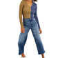 Tommy Jeans Feminino Gola V Pulôver Colorblock Suéter Azul Tamanho P