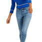 Tommy Hilfiger Suéter Feminino de Algodão Johnny Collar em Tricô com Cabo Azul