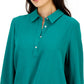 Blusa Tommy Hilfiger Feminina Gola Redonda Manga Curta Verde Tamanho XS