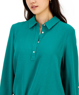 Blusa Tommy Hilfiger Feminina Gola Redonda Manga Curta Verde Tamanho XS