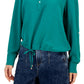 Blusa Tommy Hilfiger Feminina Gola Redonda Manga Curta Verde Tamanho XS