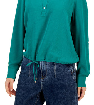 Blusa Tommy Hilfiger Feminina Gola Redonda Manga Curta Verde Tamanho XS