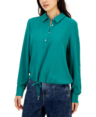 Blusa Tommy Hilfiger Feminina Gola Redonda Manga Curta Verde Tamanho XS