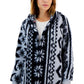 Jaqueta feminina Tommy Hilfiger Sherpa com capuz, azul, tamanho médio