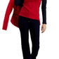 Tommy Hilfiger Blusa Feminina de Algodão com Gola Alta Colorblock e Manga Longa Azul Tamanho Grande