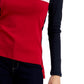 Tommy Hilfiger Blusa Feminina de Algodão com Gola Alta Colorblock e Manga Longa Azul Tamanho Grande