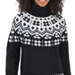Suéter Tommy Hilfiger Fair Isle Gola Alta Feminino Preto